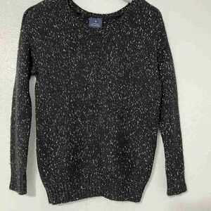 Elegant Black and White Knit Sweater